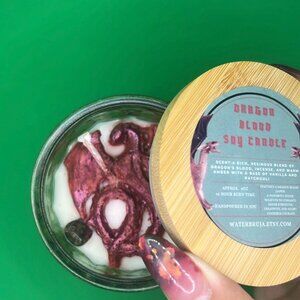 Dragon Blood Soy Candle, Dragon's Ember, Ritual Candle, Manifest Sacred Fire